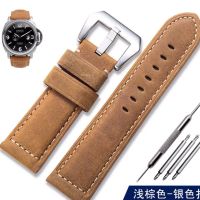 ▶★◀ Suitable for Crazy Horse leather watch strap Suitable for Panerai mens watch Panerai genuine leather watch strap PAM111 wrist strap 18-24mm