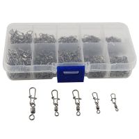 【YD】 Fishing Swivel Clasp Metal 210 Pcs/set Rolling Fast-lock Clip