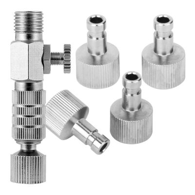 Durable Airbrush Quick Release Coupling Disconnect Connector Adapter Replacement Spare Parts Accessories Standard 1/8 Inch Plug Fitting