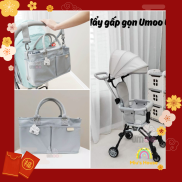 Set Xe Đẩy Đi Bộ Gấp Gọn & Túi Bỉm Sữa Umoo, Xe đẩy gấp gọn UM