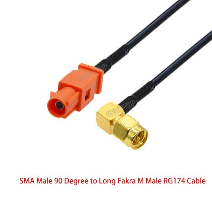 1pcs-rg174-orange-extension-fakra-m-male-plug-to-sma-type-male-female-connector-rf-coaxial-cable-pigtail-jumper-electrical-connectors