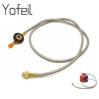 Outdoor Camping Stove Gas Refill Fuel Valve Connector Gas Extension Pipe Tube for Stove Accessory Furnace Adapter Russian Valve