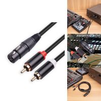 3 Pin XLR Female to Dual RCA Male Y Splitter Cable,Mixer Amplifier Audio Cable,Stereo Audio Interconnect Cable