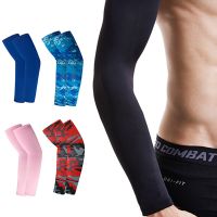 1pair Arm Sleeves Unisex Sun Protection Outdoor Sweat Absorbent Printing Cover Cycling Running UV Cool Arm Sleeves