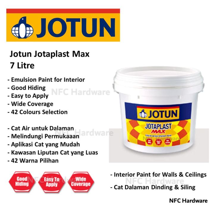JOTUN Jotaplast Max Interior Emulsion Paint 7 Litre | Lazada