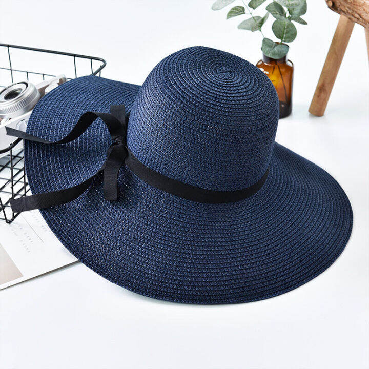 หมวกฤดูร้อน-sunhat-ผู้หญิงหมวกฟางหมวกกันแดดกลางแจ้งป้องกันรังสียูวี