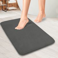 【YF】✒◐◕  Memory foam slip fatigue bathroom mat   absorbent plush velvet carpet - machine washable