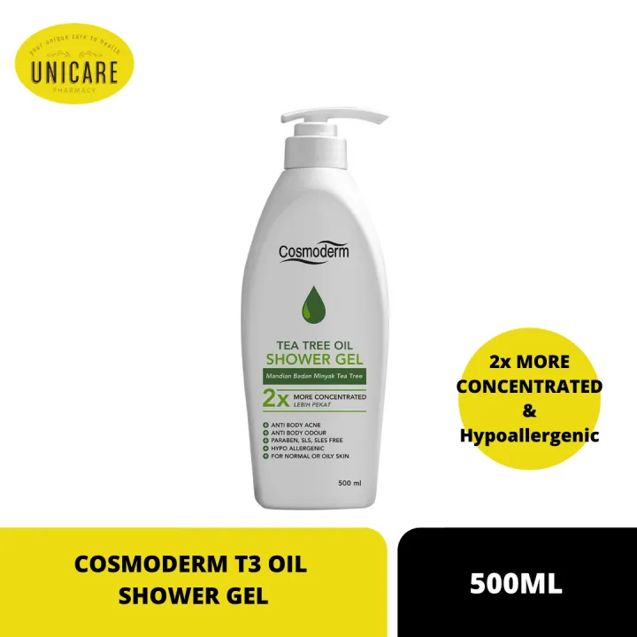 COSMODERM T3 OIL SHOWER GEL 500ML Lazada