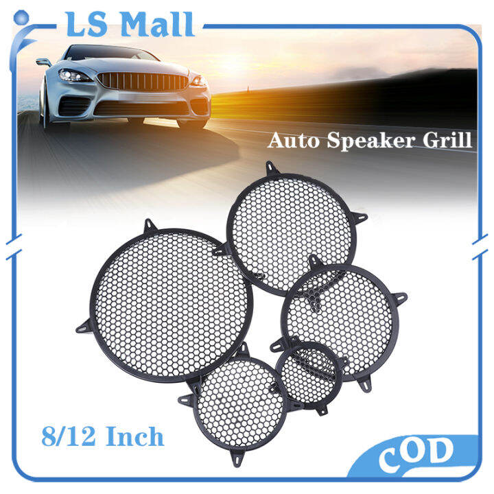 8/12 Inch Auto Speaker Grill Black Plastic Car Subwoofer Speaker Waffle