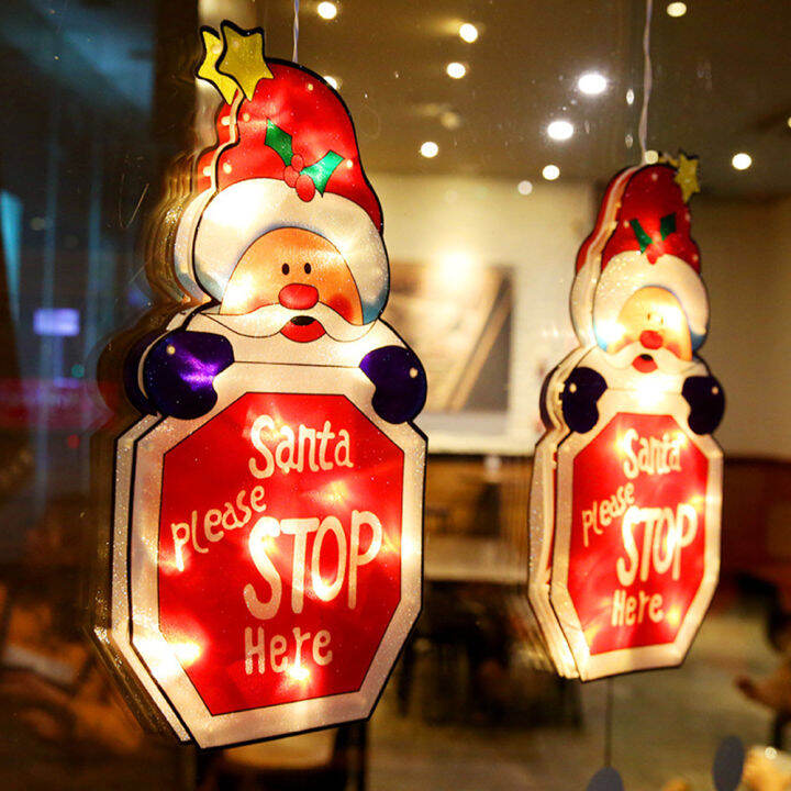 window-decor-decorative-festive-atmosphere-christmas-hanging-scene-suction-claus-santa