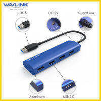 Wavlink 4พอร์ต USB 3.0 Hub Adapter อลูมิเนียมออกแบบถ่ายโอนข้อมูลได้ถึง5Gbps Plug And Play เหมาะสำหรับ PC, Ultrabook, Macbook