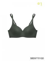 Sabina เสื้อชั้นใน Invisible Wire (ไม่มีโครง) Seamless Fit รุ่น Perfect Bra รหัส SBD97701 สีเขียวเข้ม