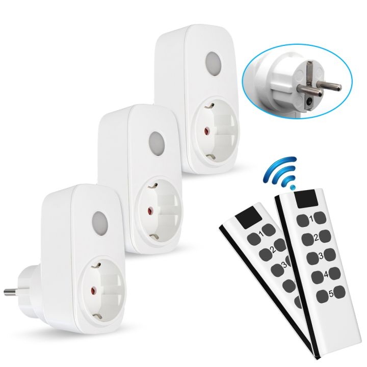 433Mhz Universal Remote Control EU French Smart Socket Power Plug Wireless  RF Switch Programmable Light Outlets Home Assistant