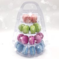 【LZ】♀  Multitiers macaron torre com caso cupcake bandeja rack bolo fica macaron suporte para o casamento aniversário bolo decoração ferramentas bakew