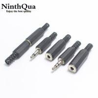 ❂♠❣ 1/2/5 Pair 3.5mm 2/3pole mono stereo male Audio plug Connector Female Welding Jack Cold Pressure Solder Socket Electric Adapter