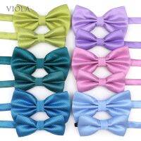 2 Sizes Chic Solid Bowtie Sets Men Women Kid Pet Family Satin Polyester Butterfly Party Dinner Wedding Suit Shirt Gift Accessory