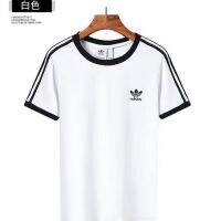 AdidasˉOriginal เสื้อยืดผู้ชายผู้หญิงแบบดั้งเดิมเสื้อยืดคอตตอนชุดกีฬาเสื้อผ้ากีฬาเสื้อยืดปักลายโคลเวอร์แบรนด์ลำลองพร้อมส่ง