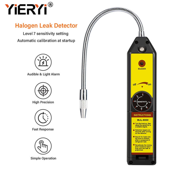 Yieryi Gas Detector Gas Leak Meter Freon Gas analyzer CFC HFC Halogen ...