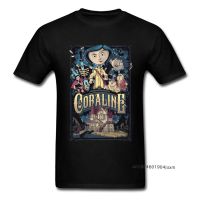 Tshirt Coraline The Secret Door Men T Shirts Coraline Secret Door Mens Tshirt Horror Fantasy Animation Movie Tees