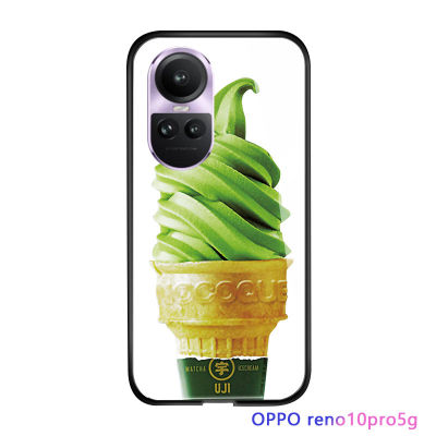 Serpens สำหรับ OPPO Reno10 Pro 5G เคสโทรศัพท์ดีไซน์อาหารแฟชั่นที่สร้างสรรค์เป็นกลางสำหรับเด็กหญิงเด็กชายกระจกนิรภัยมันวาวเคสโทรศัพท์ด้านหลัง