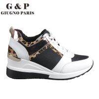 Leather Insole Woman Sneakers wedge casual Ladies shoes leopard fashion luxury brand comfortable Platform Authorized Italy Brand