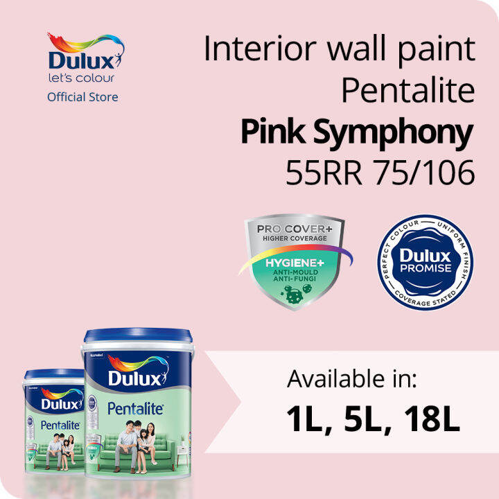 Dulux Pentalite Pink Symphony (55RR 75/106) (Antimould & Antifungus