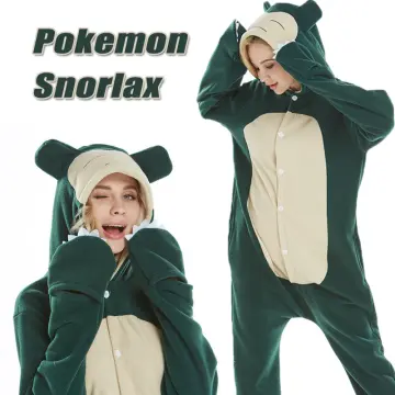 Anime Pokemon Snorlax Onesie Sleepwear Polar Fleece Pajama Adult Halloween  Party Costume For Women Men