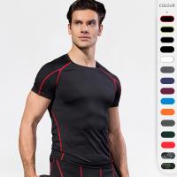 Men Sport Running Shirts Quick Dry Compression T-shirt Gym Sports Training Tights Short Sleeve Sportswear Body Building T-shirts