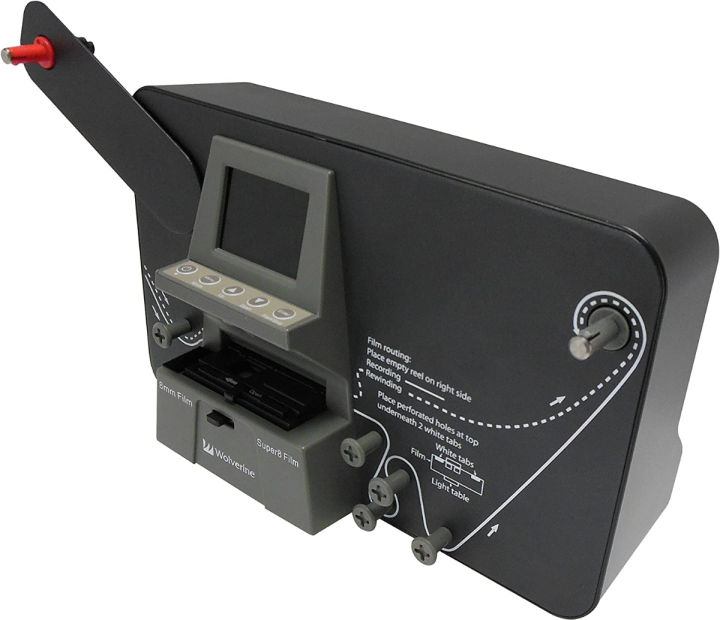 wolverine-8mm-amp-super-8-reels-to-digital-moviemaker-pro-film-digitizer-film-scanner-8mm-film-scanner-black-mm100pro