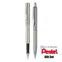 PENTEL ชุดปากกาและดินสอ รุ่น QKA600 (สีเงิน)