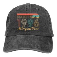 retro birthday gift Cotton Cap Baseball Cap Snapback Hat Summer Cap Hip Hop Cap Made In 1996 All Original Parts Vintage Hats