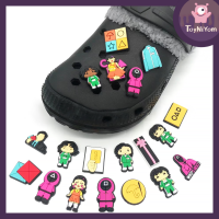 ?ส่งจากกทม? Squid game ตัวติดรองเท้า Crocs ตัดติดกระเป๋า ติดชุด ของตกแต่งสุดฮิต