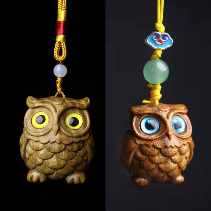 Dream Hunter Vintage Owl Hanging Decoration Green Sandalwood Mobile