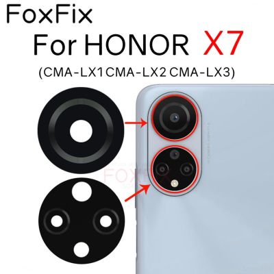 กล้องหลักกระจกสำหรับกล้องด้านหลังของ Honor X7กระจกที่เปลี่ยนฝาครอบ + สติกเกอร์กาว CMA-LX1 CMA-LX3 CMA-LX2
