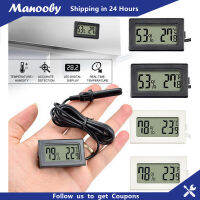 Manooby LCD ดิจิตอลอุณหภูมิไฮโกรมิเตอร์วัดความชื้นด้วยหัววัด