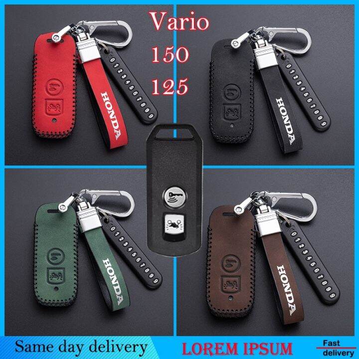 HONDA VARIO 150 Leather Key Remote Cover Motorcycle Key Case Lazada