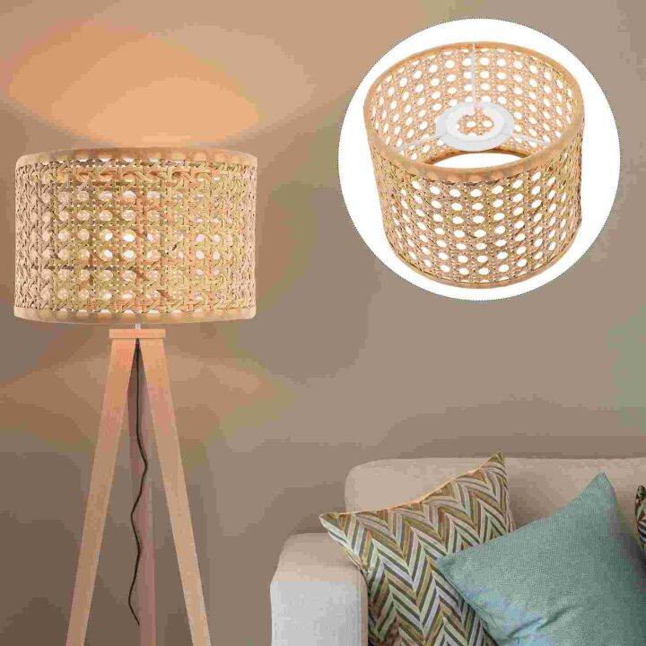 Rattan Wall Sconce Drum Lamp Shade Branches Modern Shades Small