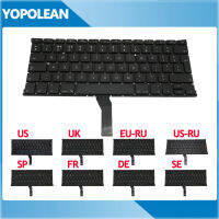 New Replcement Keyboard US UK Russian Spain French German Sweden Layout For Air 13" A1369 A1466 2011-2017 Years