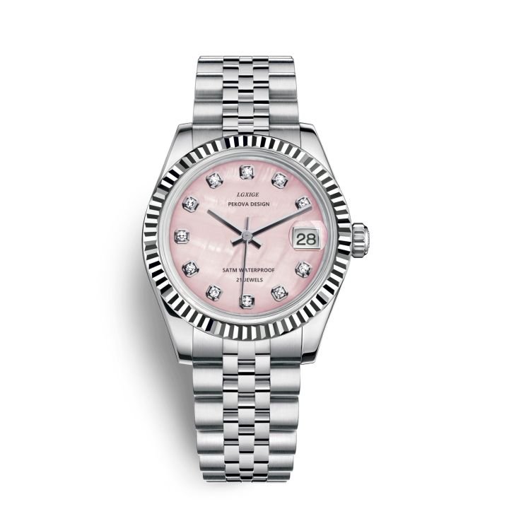 นาฬิกาข้อมือมียี่ห้อสำหรับผู้หญิง-lgxige-นาฬิกาข้อมือควอตซ์แฟชั่นสุดหรูขนาด31มม-สายรัดข้อมือสำหรับผู้หญิงจัดส่งฟรี