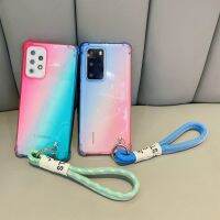 Philander SHOP เคสมือถือสายคาดที่คล้อง,สำหรับ Huawei P50 P40 P30 P20Pro P สมาร์ท2021 Y6P Y9A Y5P Y8P เคสมือถือไล่สีถุงลมนิรภัย