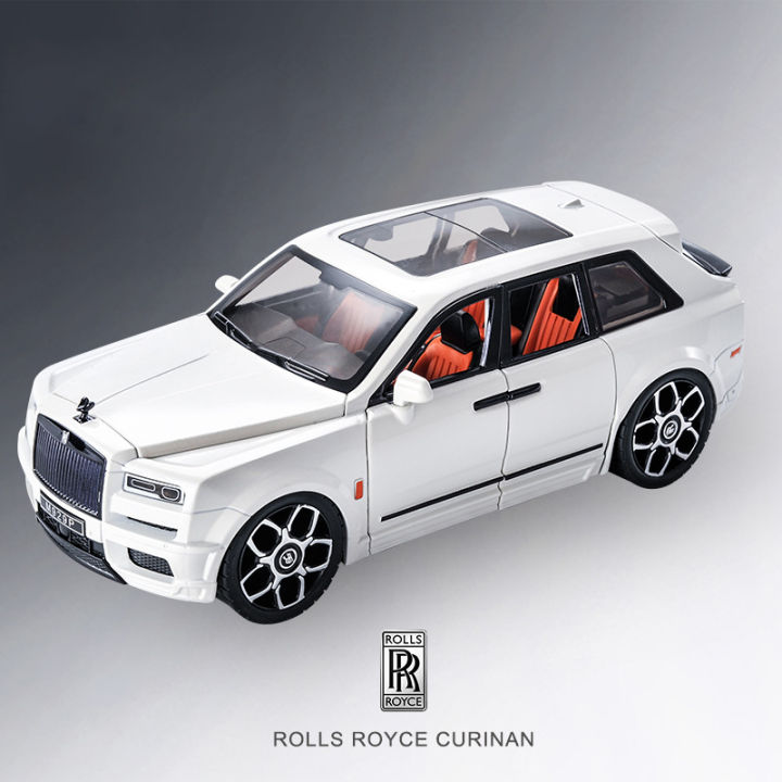 1-20-rolls-royce-cullinan-suv-อัลลอยรถรุ่นเสียงและแสงจำลองรถตกแต่งคอลเลกชันเด็กของเล่นของขวัญ