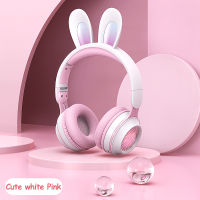 2022 New Wireless Earphones RGB Rabbit Ears Headset with Mic Cute Girls Music Bluetooth Headphones For Childrens Gamer Headset