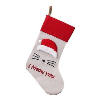 New Pet Dog Cat Paw Christmas Stockings Big 18 quot; Xmas Holiday Hanging Socks Treat Bag for Fireplace Tree Home Party Decoration