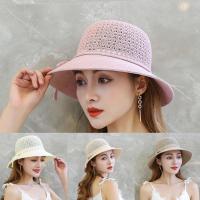 1Pc Summer Womens  Wide Large   Beach Sun Hat Straw Beach Cap For Ladies Elegant Hats Girls Vacation Tour Hat