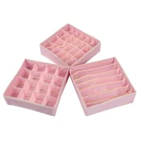 3Pcs/Set Socks Storage Box for Closet Separated Underwear Organizer Foldable Bras Storage Box Drawer Organizer Home Storage