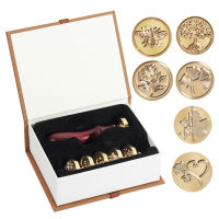 2021 Luxury gift box Seal Stamp Stick Set Replaceable Sealing Wax Diversiform Vintage Signet for Letter Postage Envelop Invitati