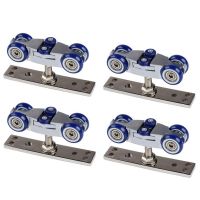 4X Bifold Door Hardware Wooden Sliding Door Pulley Furniture Hardware Wheel Barn Door Roller