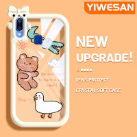 YIWESAN เคสสำหรับ VIVO Y95 Y91 Y91i การ์ตูนน่ารักสปูฟลายสิงโตแมวอัพเกรดใหม่กันกระแทกแบบใสซิลิโคนนิ่มเคสมือถือเคสโปร่งใสลายกล้องถ่ายรูปที่สร้างสรรค์ฝาครอบป้องกัน