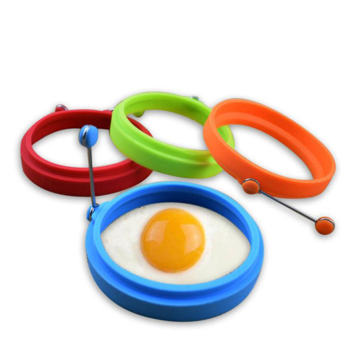 Dropship 1pc Multicolor Nonstick Egg Rings; Round Ring Molds For