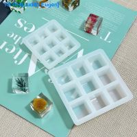 ☁✻﹍ Crystal glue nine-square grid silicone mold mirror square nine-square grid resin dried flower specimen DIY handmade